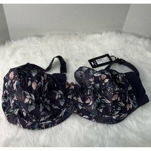 Sculptresse Chi Chi Balconnet Bra Plus Size Unlined Lace Autumn Floral Underwire